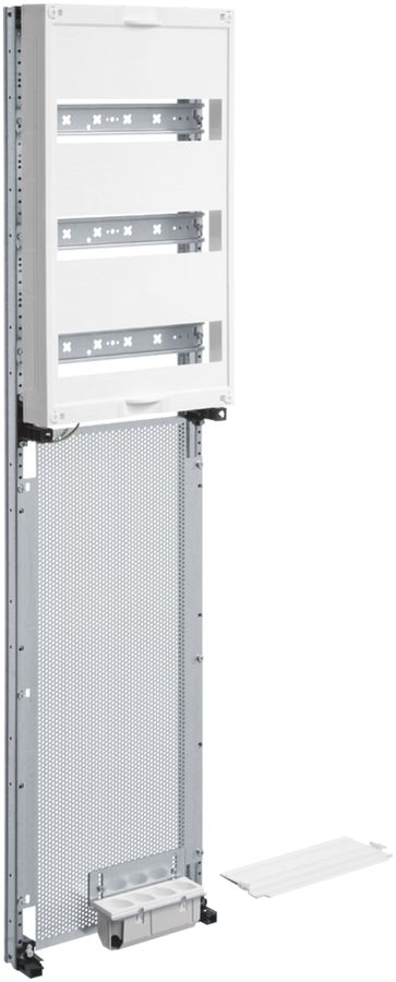 Mediafeld Hager univers für AP 7-reihig 3 Reihen modular 250×1050mm