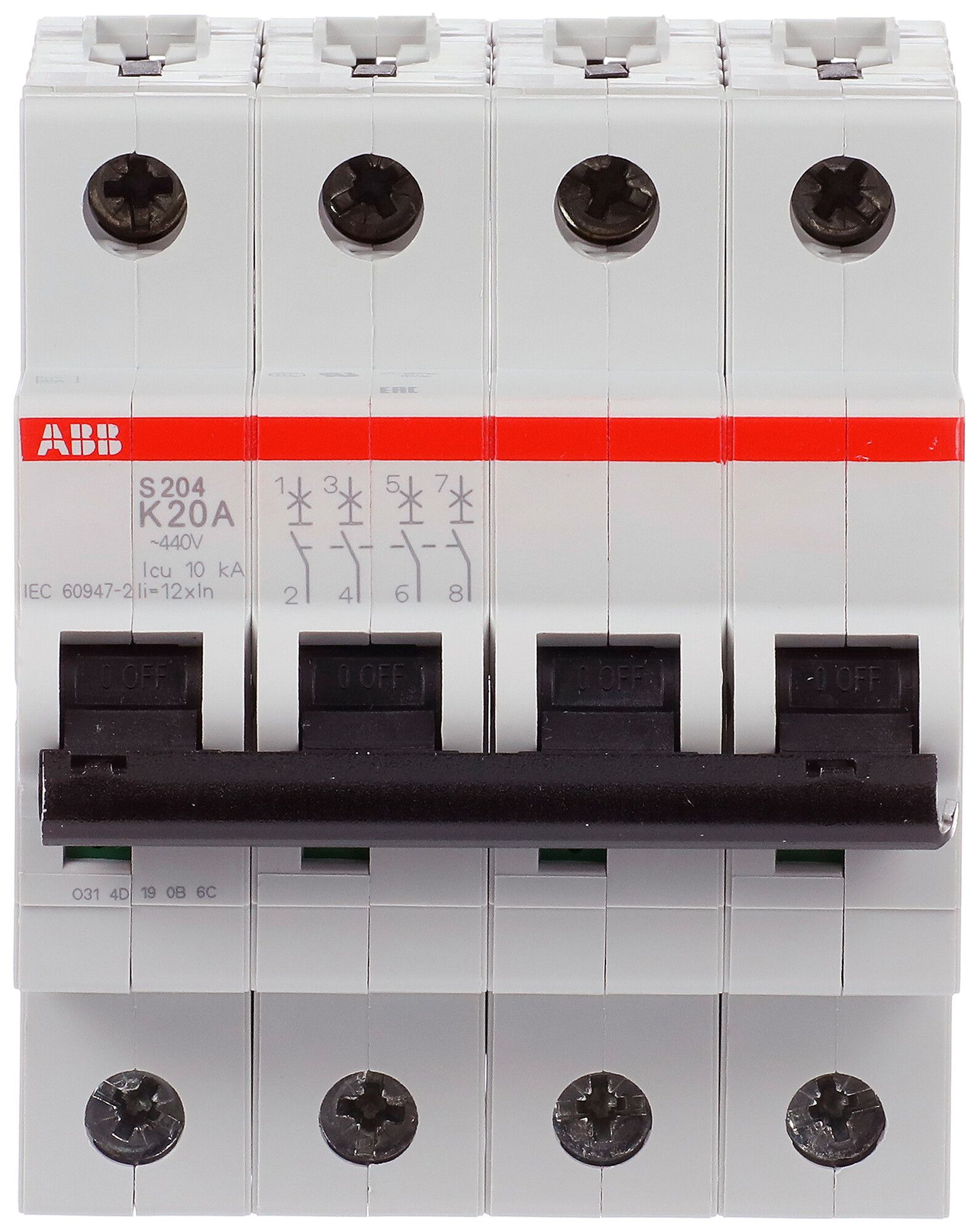 Leitungsschutzschalter ABB S204-K20 20A 6kA