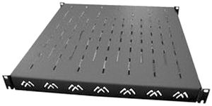 Base per apparecchi pesanti 19" APRANET VARIplain T=455…780mm ≤150kg, nero