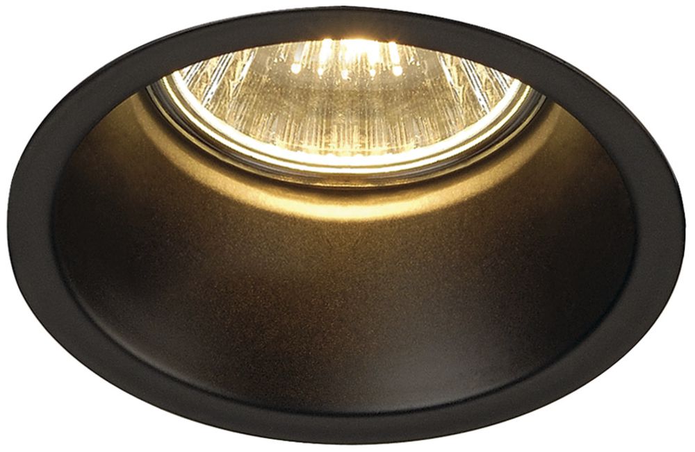 Downlight INC SLV HORN GU10, GU10 50W rond IP20 noir mat