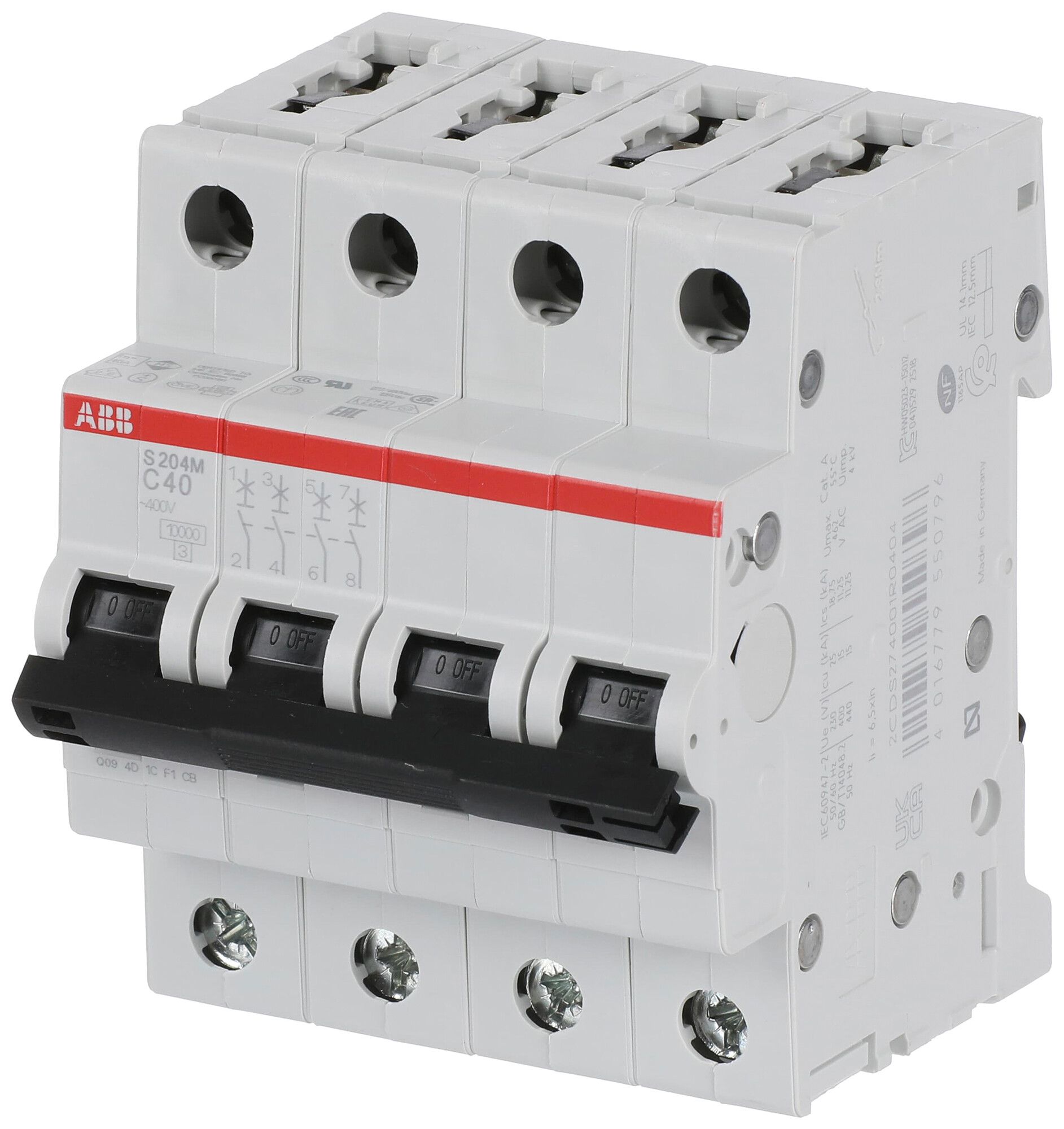 Leitungsschutzschalter ABB S204 C 4×40A