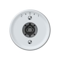 Poussoir pivotant origin sans cylindre 1P 2>0<1 10A 230V 60×60mm blanc
