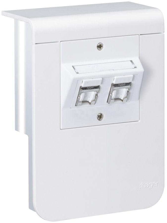 Boîtier d'appareils tehalit SL20055 2×Cat.6 CH, blanc trafic