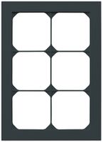 UP-Abdeckrahmen kallysto.pro 3×2 schwarz 154×214mm