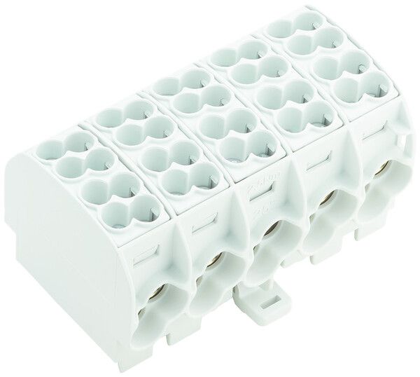 Blocco di distribuzione WM WPD 501 5P 152A 10×ingr 10×usc 1.5…25mm² 1.5…25mm²