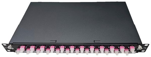 Breakoutbox 19" Dätwyler OV-SO 24×LCD/PC violet OM4 décalé 1UH noir