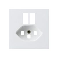 Placca frontale kallysto per presa 2×USB & T23 bianco