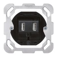 Einsatz zu USB-Ladesteckdose Hager Bauart F 240V 2400mA Typ A