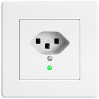 UP-Steckdose EDIZIO.liv SNAPFIX® 1×T23 mit LED grün ws