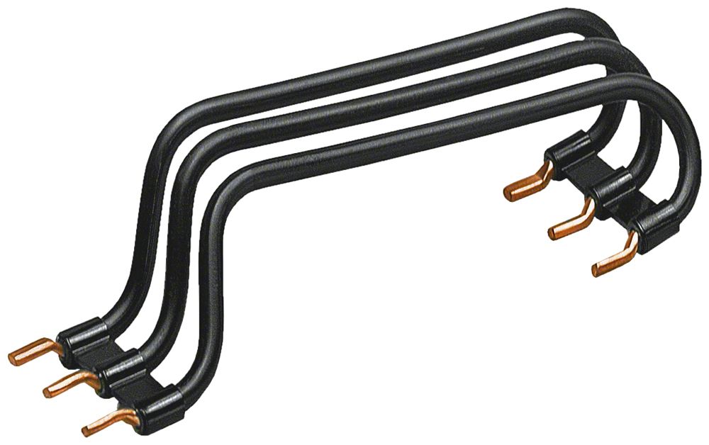 Verbindungsbrücke Hager 3L 10mm² DIN-Schienenabstand 150mm schwarz