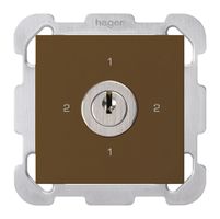 UP-Drehschalter kallysto 3/1L braun mit Schloss Kaba 8