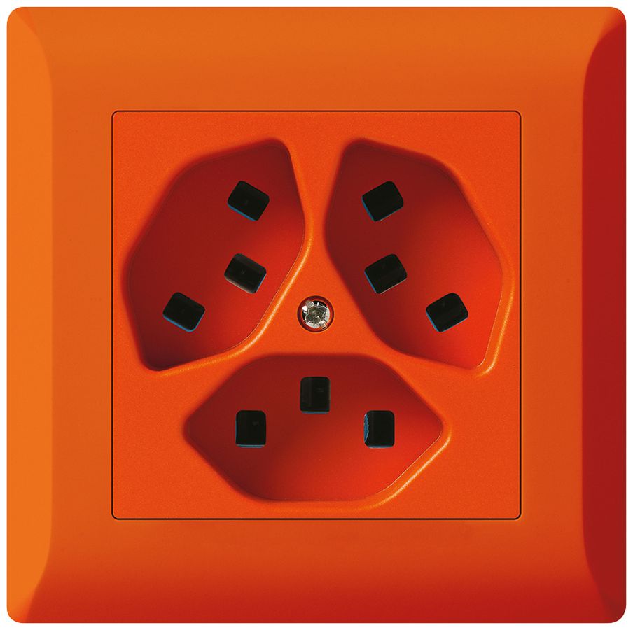 UP-Steckdose Hager kallysto.line 3×T23 C orange