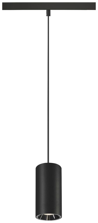 LED-Pendelleuchte SLV NUMINOS S 48V AD 16W 1200lm 940 DALI Ø60 schwarz/Silber