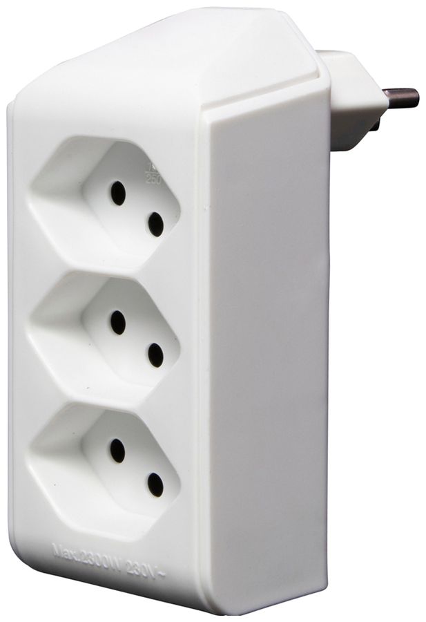 Fiche de dérivation cleverLINE 3×T13 300° avec suspension blanc