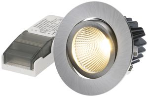EB-LED-Spot MH maxLUCE DISC 8W 230V 3000K Loch-Ø68mm 650lm 350mA 36° IP44 nickel