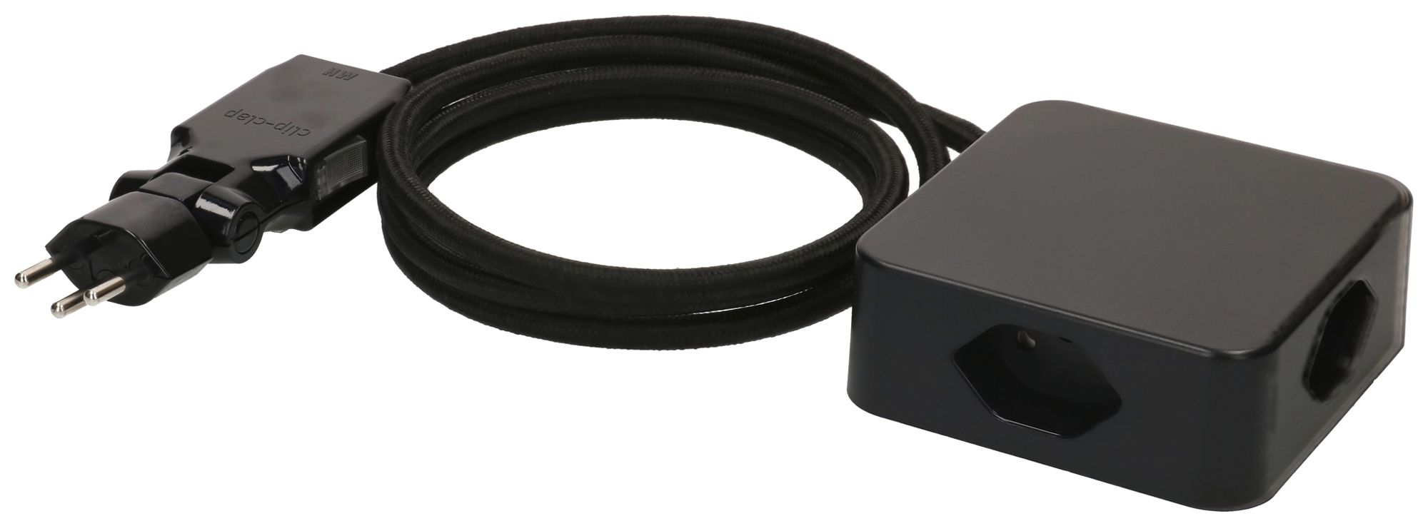 Mehrfachstecker MH Cube 4×T13 sz Kabel 2m sz