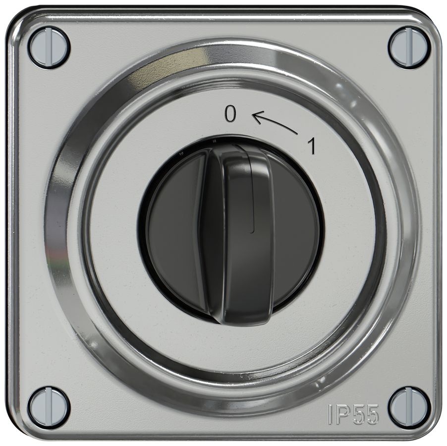 Contact pivotant ELEMENT SNAPFIX® 1P 1F 16A 400V 0<-1 87×91mm aluminium