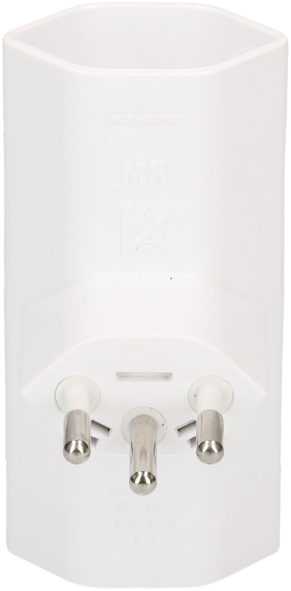 Fiche de dérivation MAX HAURI 2×T13 10A 250V forme en T blanc