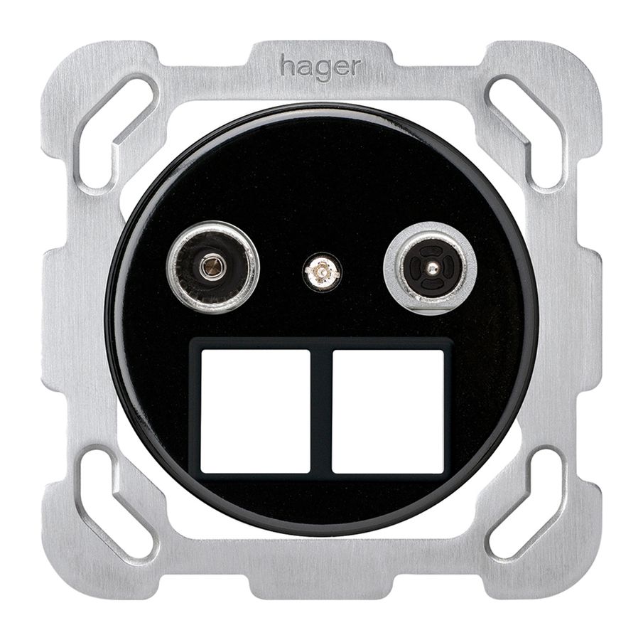 Presa multimedia INC basico TV-R mont.B 10.5dB 2GHz nero