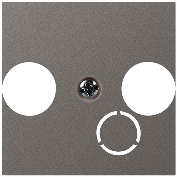 Placca frontale MOS TV-R-dati 2 moduli magnesio