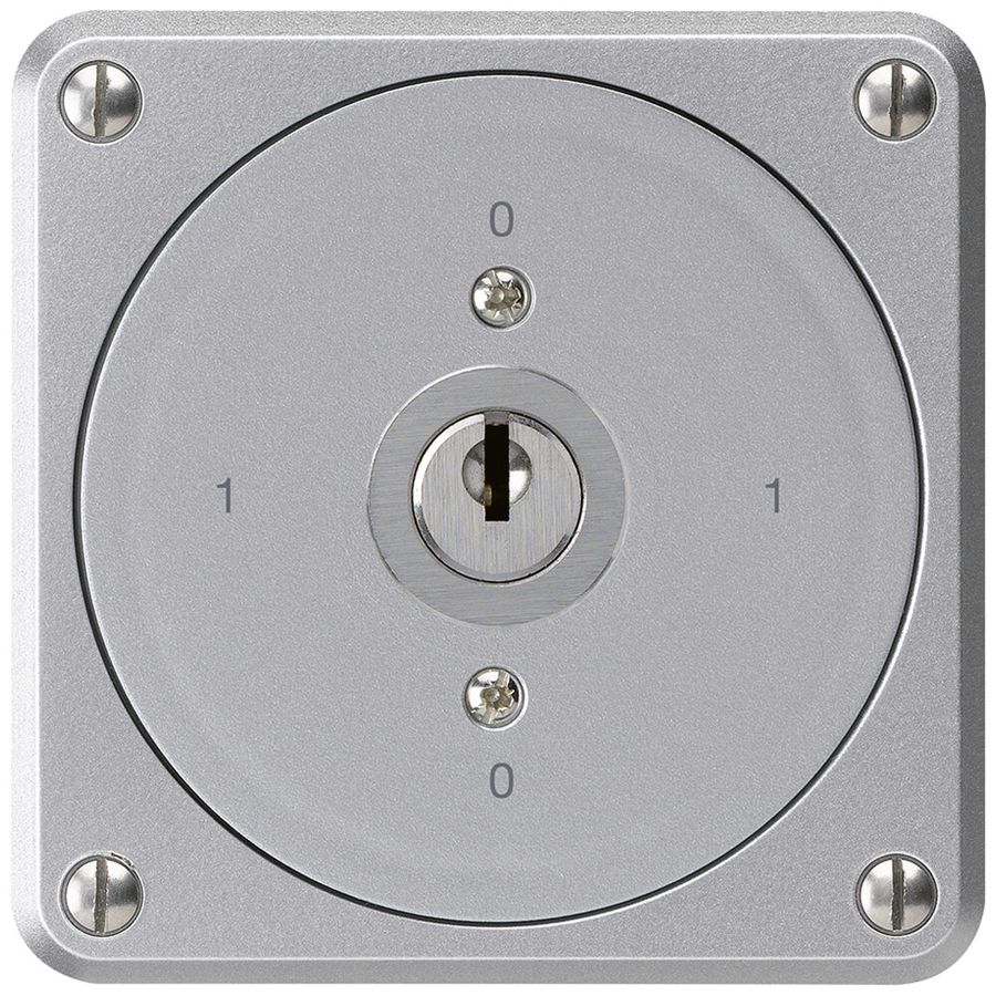 UP-Schlüsselschalter robusto ohne Klappdeckel 0/2P aluminium