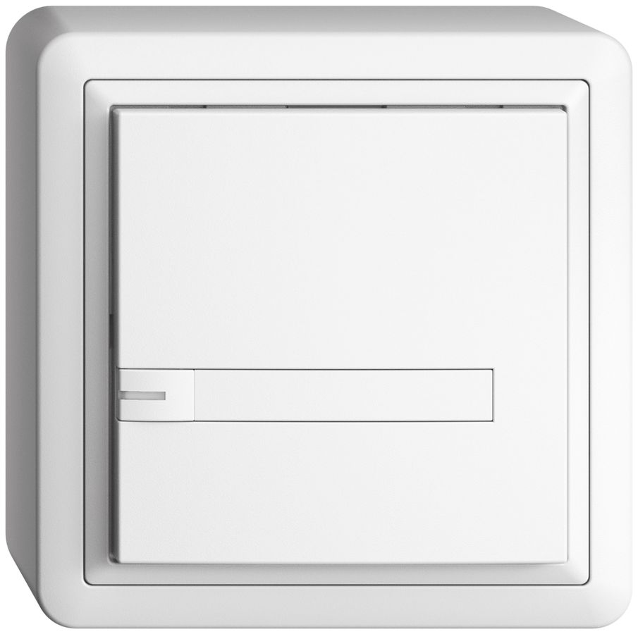 Poussoir AP KNX 1× EDIZIOdue blanc RGB avec LED avec insert papier