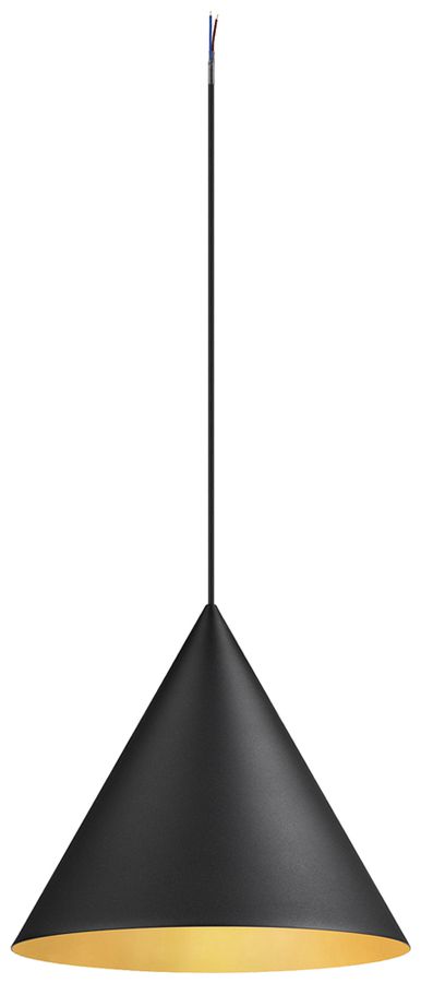 Pendelleuchte SLV MAGICO 38 E27 1×10W DIM Ø380mm schwarz/gold