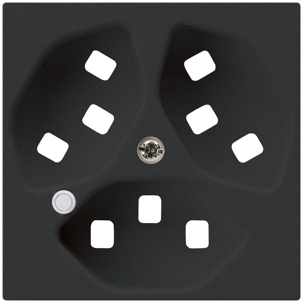 Piastra frontale per presa Hager kallysto 3×T23 illuminato H nero