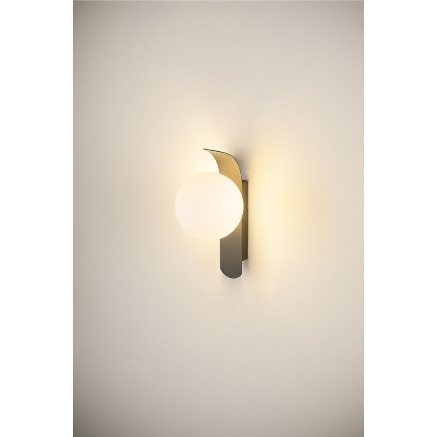 Applique SLV SUN G9 1×40W Ø120×255×40mm rond noir