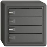 Pulsante universale AP EDIZIO.liv UNI SNAPFIX® 5…48V c.LED blu 4× com.1T grs