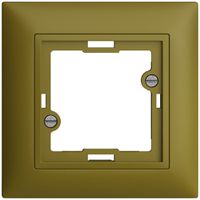Frontset EDIZIOdue olive 88×88mm für Signallampe flach
