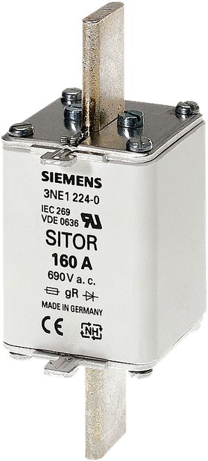 Fusibile HPC Siemens SENTRON 3NE SITOR DIN-1 315A gS, indicatore frontale