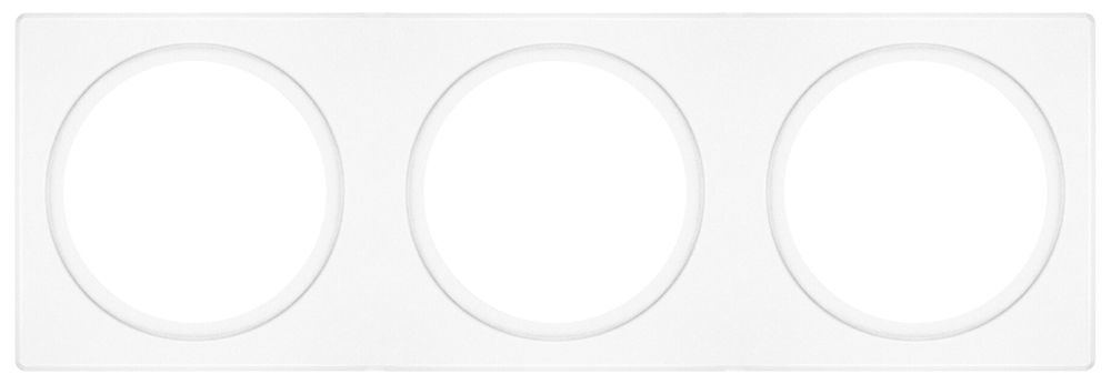 Plaque de recouvrement LEDVANCE FRAME acier 300×100mm 3×Ø68mm blanc