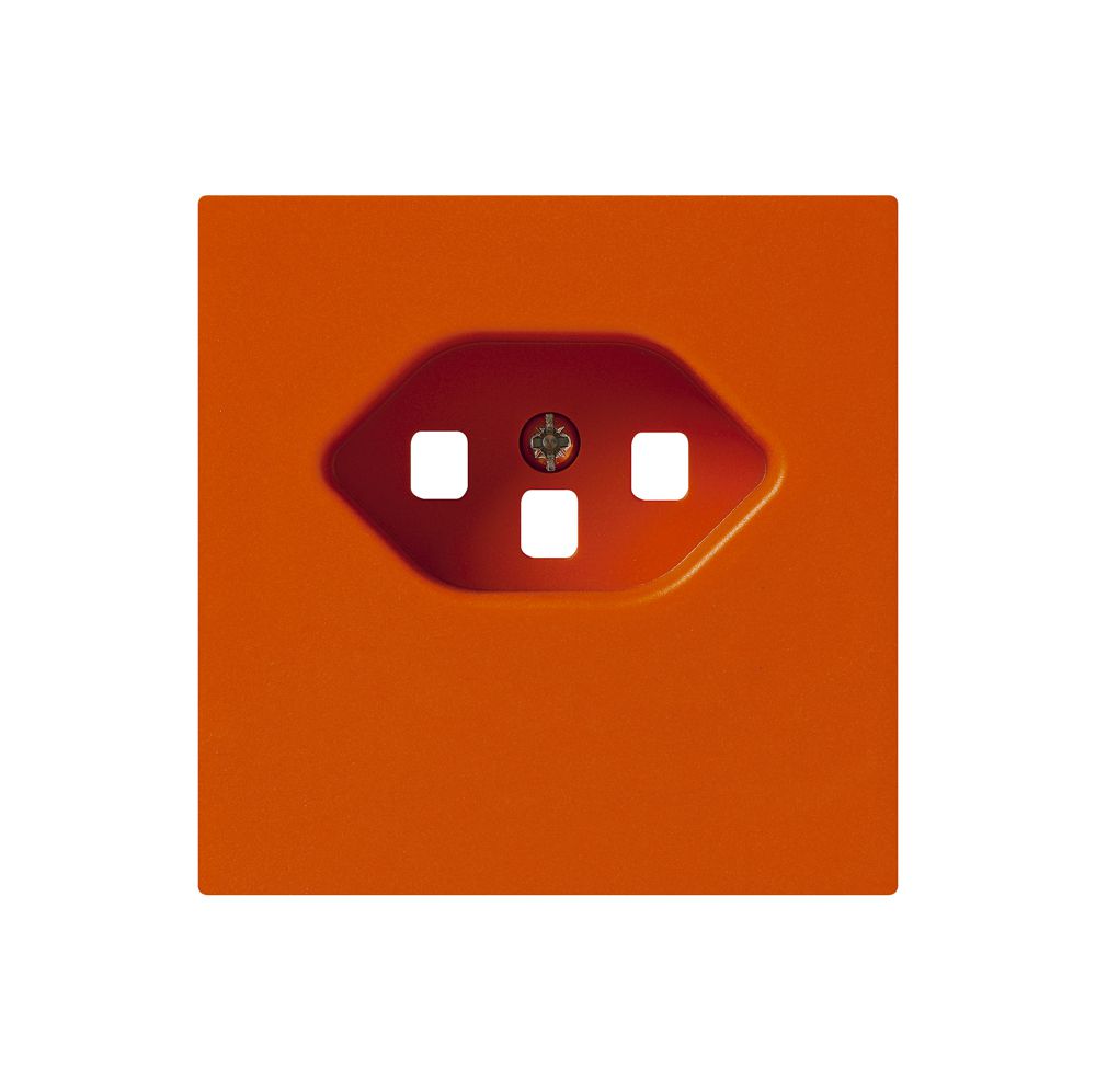 Plaque frontale kallysto T23 orange 60×60 pour prise bornes à vis