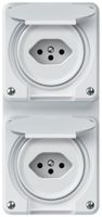 UP-Kombination robusto 2×Steckdose T13 86×146mm weiss