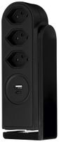 Steckdosenleiste Steffen CLAMP 3×T13 1×USB-A 1×USB-C 1.5m schwarz