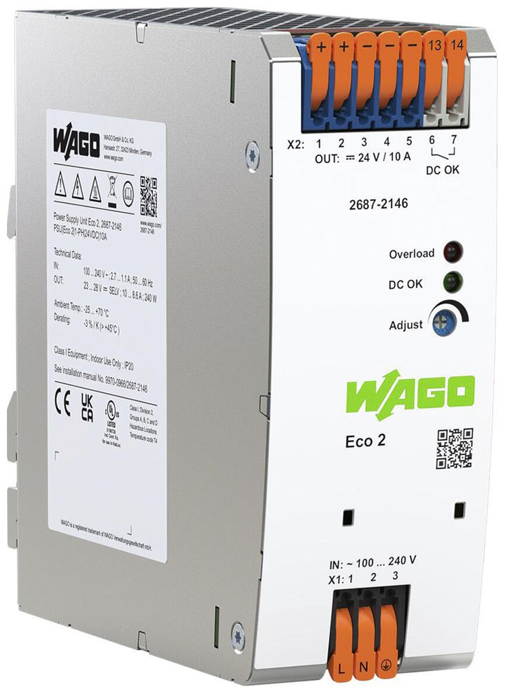 EB-Stromversorgung WAGO Eco 2 90…264V 23…28V 10A 240W