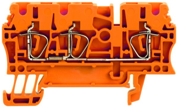 Durchgangs-Reihenklemme Weidmüller ZDU 2.5/3AN Zugfeder 2.5mm² TS35 orange