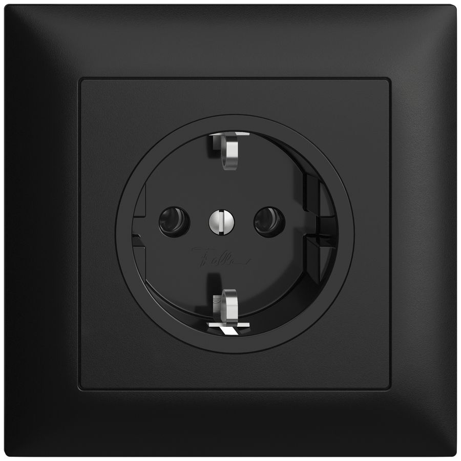 UP-SCHUKO-Steckdose EDIZIOdue FMI, 16A, 250VAC, L+N+PE schwarz