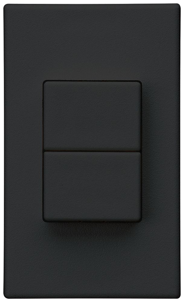 EB-Doppel-Druckschalter Hager FLF 10A/250V 3/1L schwarz