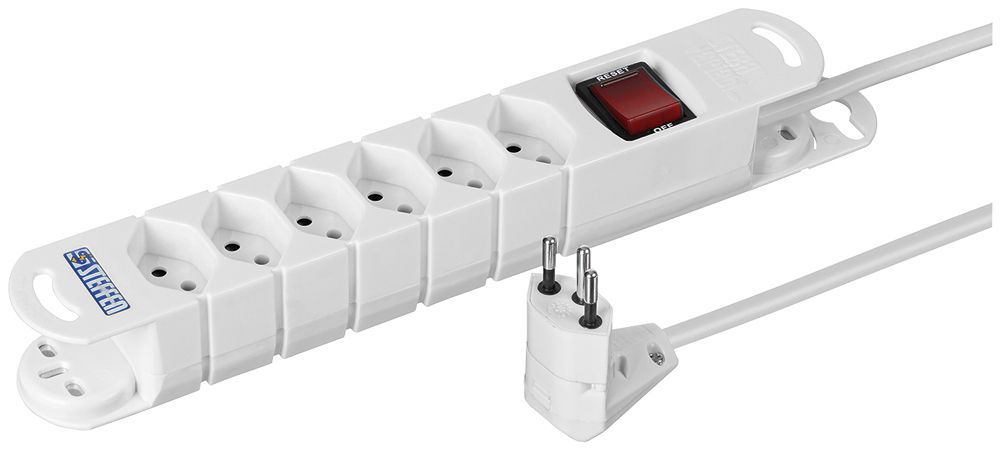 Presa multipla Steffen VARIABL Peachick 6×T13 3m bianco
