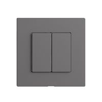 Abdeckset zu Druckschalter 2K/2T Edue Wiser dunkelgrau