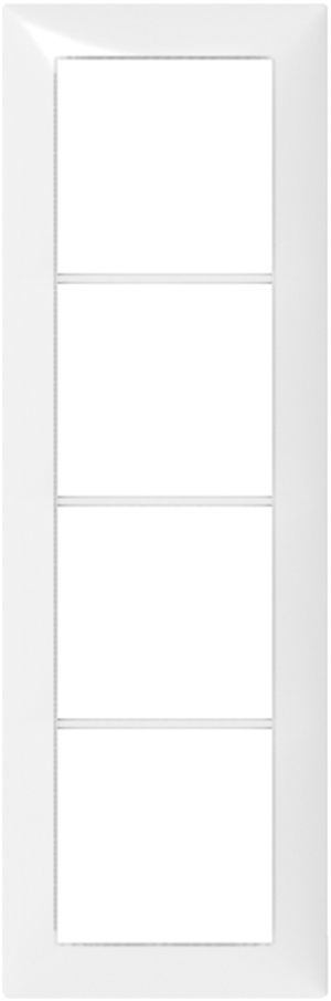 Abdeckrahmen SIDUS 4×1 weiss glänzend