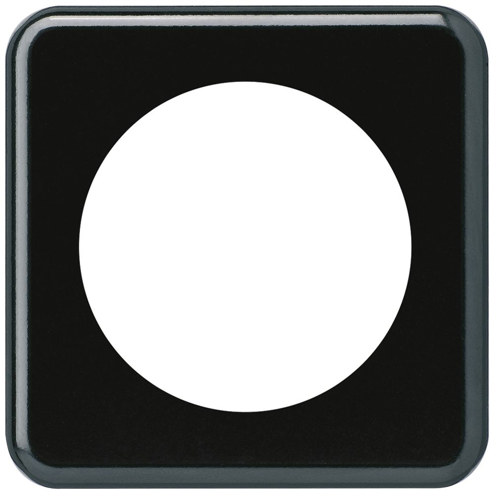 Placca di copertura basico 1×1 58mm nero