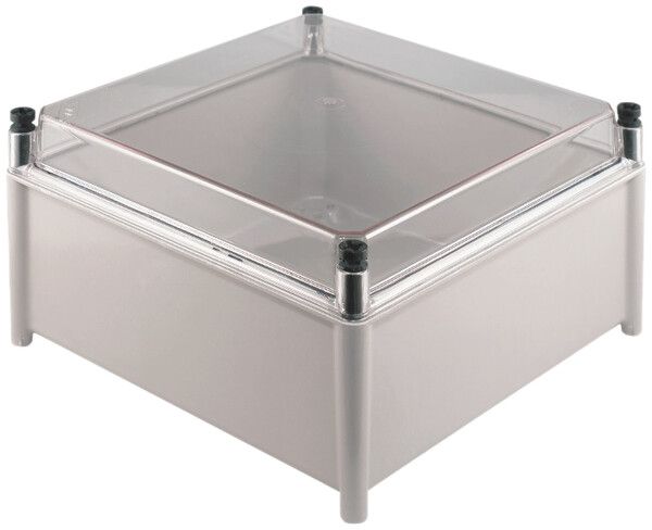 Boîtier en polyester Weidmüller TBF 302×372×175mm fibres de verre gris argenté