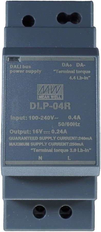 REG-DALI-Netzteil MEAN WELL DLP-04R, IN: 90…264VAC, OUT: 18.7VDC/0.24A, 2TE