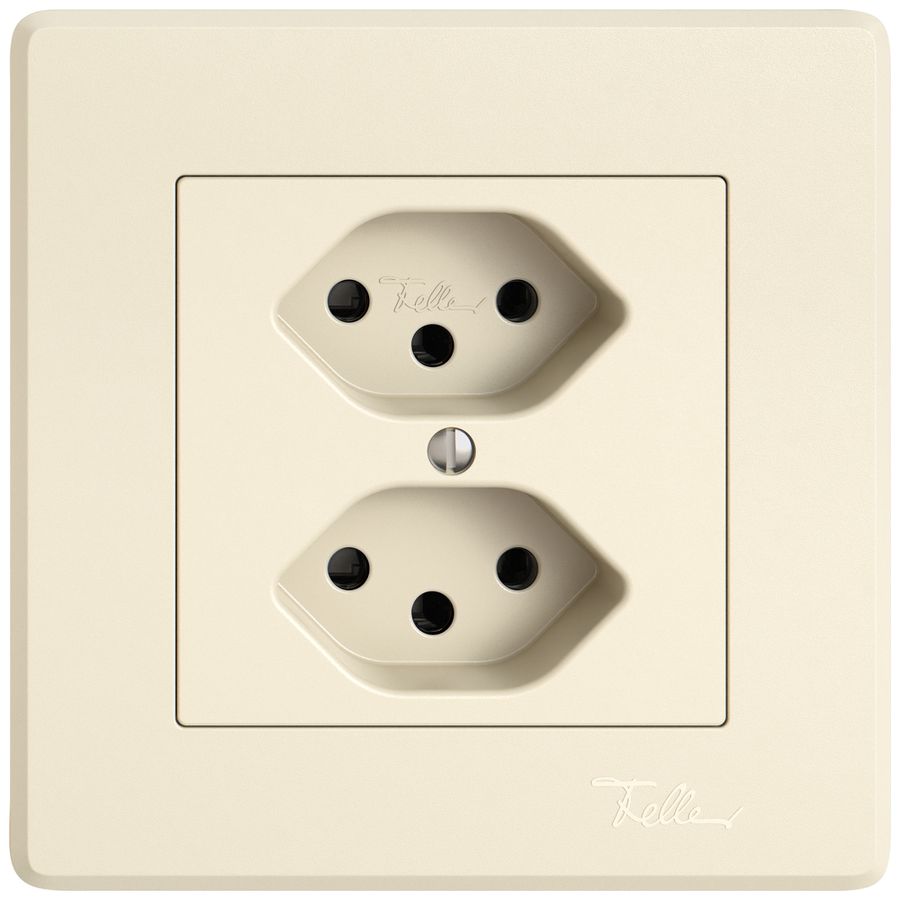 UP-Steckdose EDIZIO.liv SNAPFIX® 2×T13 cr