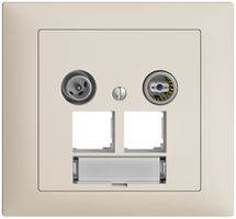 Presa multimedia INC EDIZIOdue FKE EASYNET 11dB, p.2×RJ45 S-One, crema