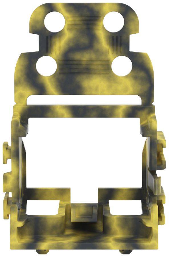 Adaptateur de fixation WAGO 221 avec décharge de traction 10L×4mm² pied gr/jn