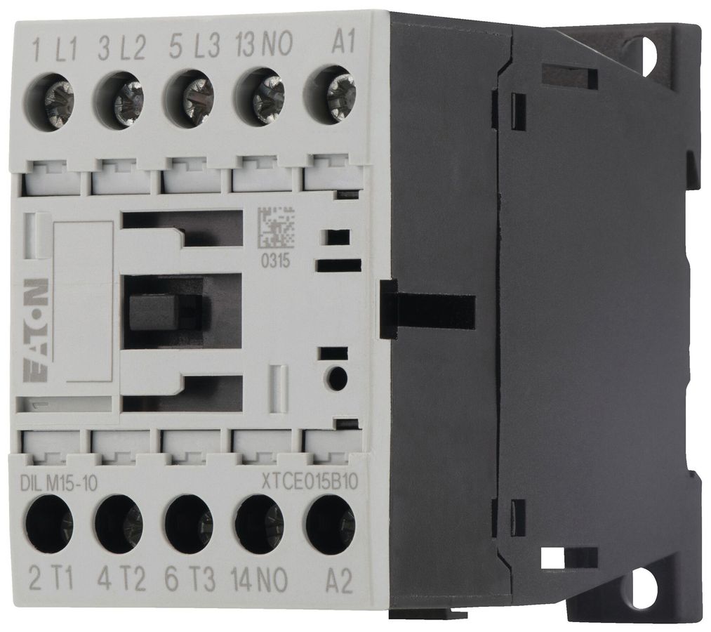 Leistungsschütz Eaton DILM15-10 400V AC 3NO 22A 15A 7.5kW 7A 3kW 24…690V